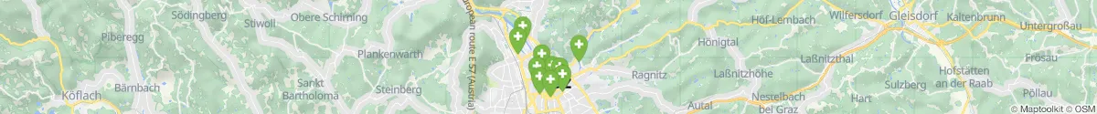 Kartenansicht für Apotheken-Notdienste in der Nähe von Geidorf (Graz (Stadt), Steiermark)